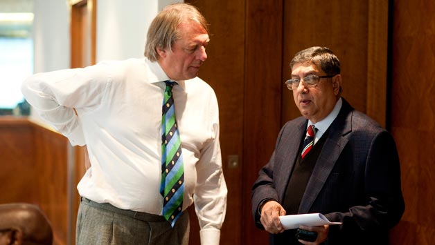ECB's Giles Clarke (left) and BCCI's N Srinivasan © Getty Images