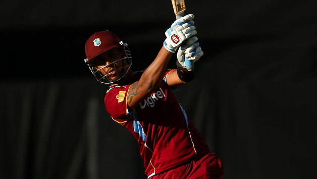 Lendl Simmons scored 29 at the top to give the West Indies some momentum early on © Getty Images