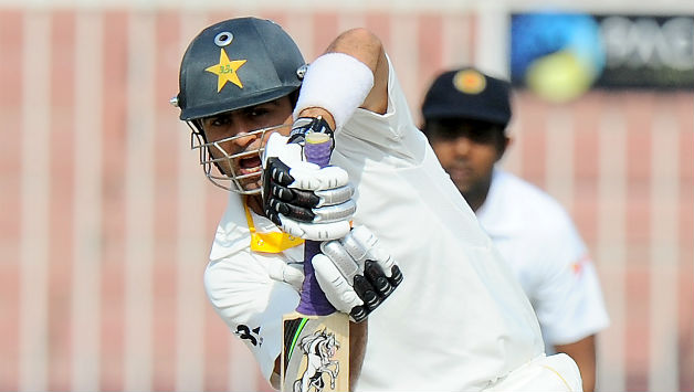 Ahmed Shehzad was unbeaten on 42 at lunch © AFP