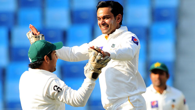 Mohammad Hafeez (right) missed the BBL to represent Pakistan against Sri Lanka © AFP