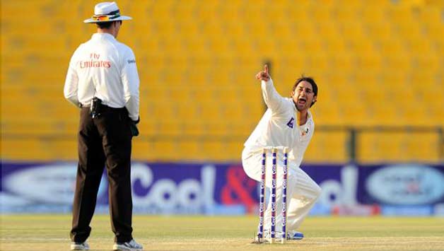 Saeed Ajmal (above) dismissed Mahela Jayawardene towards the close of play on Day Four of the third Test against Sri Lanka © AFP