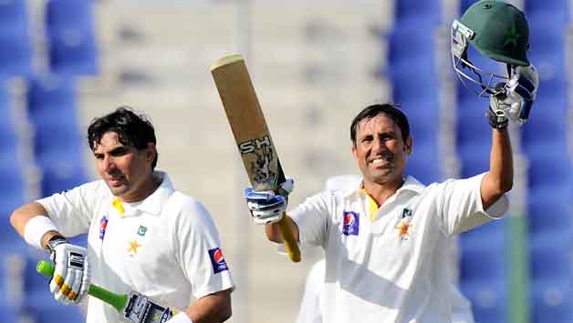 Misbah-ul-Haq and Younis Khan's centuries lit up the proceedings on Day Two © AFP