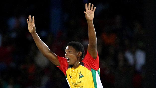 Guyana-Amazon-Warriors-Krishmar-Santokie-appeals-for-a-run-out-during-the