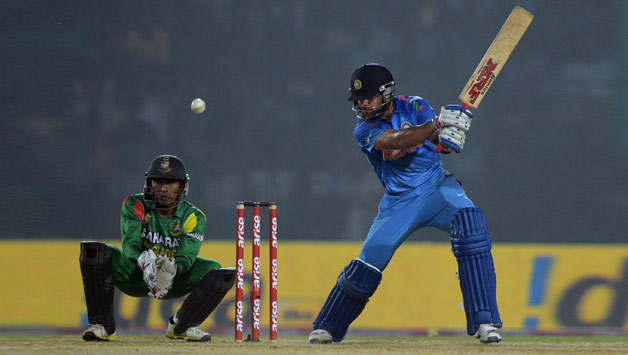 Virat Kohli (batting in picture)  lead from the front in the game against Bangladesh © AFP