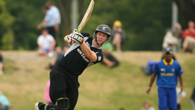 Jimmy Neesham of New Zealand bats during the ICC U19 Cricket World Cup match