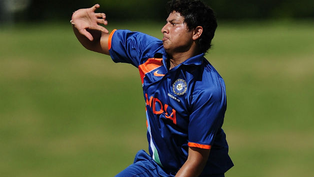 Kuldeep Yadav became the 1st Indian cricketer to take a hat-trick in the ICC Under-19 World Cup © Getty Images