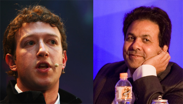 Mark Zuckerberg (left) said he’s excited to work with a champion networker like Rajeev Shukla © Getty Images