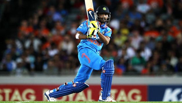 Ravindra-Jadeja-of-India-bats-during-the-One-Day-International-match-between-New