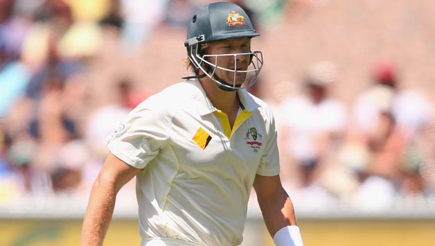 Shane-Watson-of-Australia-leaves-the-field-after-being-dismissed-by-Ben-Stokes-of-England-duri