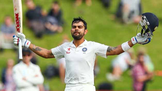 Virat-Kohli-of-India-celebrates-his-century-during-day-five-of-the-2nd-Test-match-between-Ne