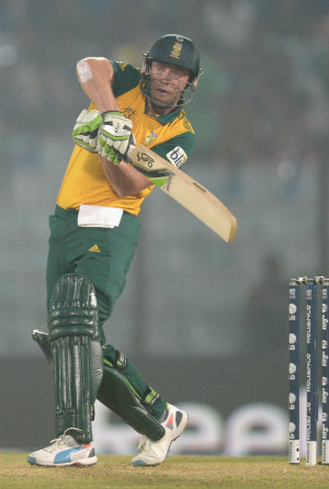 AB de Villiers scored his fifth T20I half-century © Getty Images