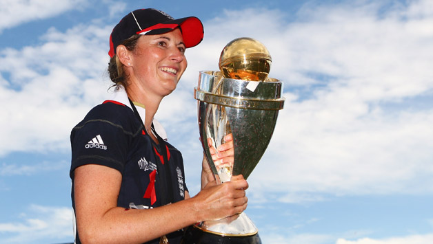 Charlotte Edwards after England won the ICC Women's World Cup 2009 © Getty Images 