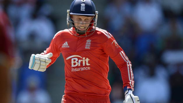 Joe Root broke his thumb while batting against West Indies in an ODI last week © Getty Images