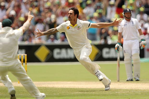 Mitchell Johnson struck fear in the tailenders during the Ashes 2013-14 © Getty Images