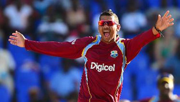 Sunil-Narine-is--jubilant-after-taking-a-wicket