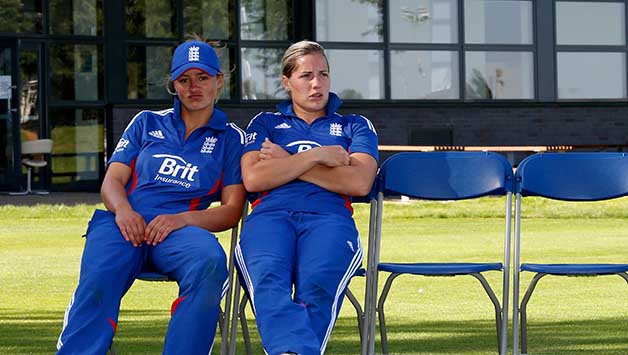 Danielle Wyatt (left) and Katherine Brunt (right) seem to be engaged in a Twitter war over Virat Kohli © Getty Images