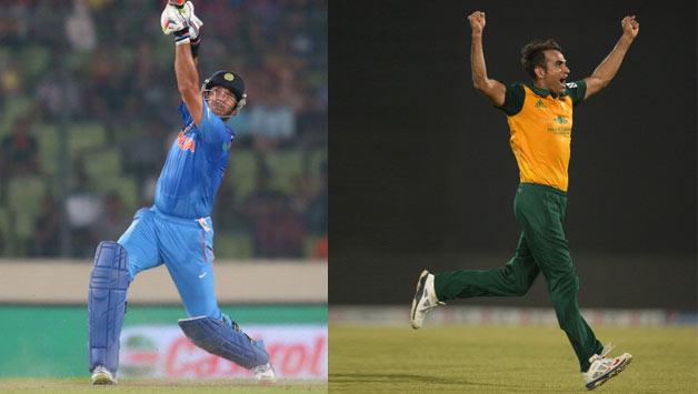 Yuvraj Singh (left) will have to be at his best while countering Imran Tahir © Getty Images