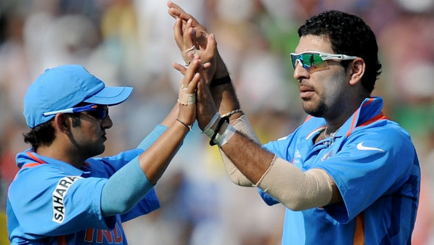 Gautam Gambhir (left) said had there been an IPL auction today, KKR would have still bid for Yuvraj Singh © AFP