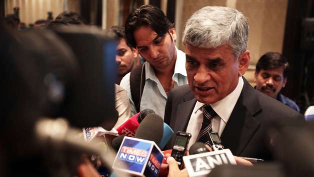 Sanjay-Patel,-BCCI-Secratary-speaks-to-the-media-at-the-LG-ICC-2013-Awards-Announcement