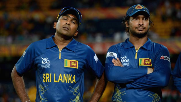 Mahela Jayawardene (left) and Kumar Sangakkara told there were disagreements about their retirement from T20Is © Getty Images
