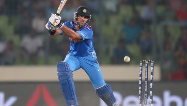 Yuvraj Singh scored 60 runs against Australia in the ICC World T20 2014 © Getty Images