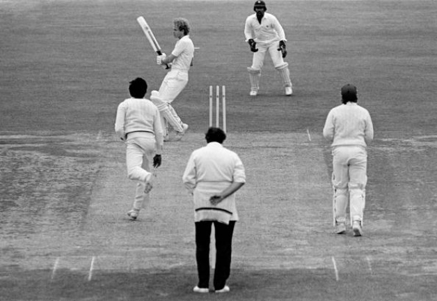 Ashantha de Mel clean bowling David Gower in 1983 World Cup © Getty Images