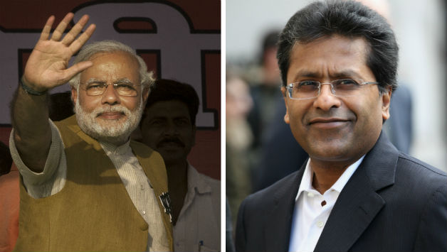 Narendra Modi (left) and Lalit Modi, both are excellent communicators. While the BJP's PM candidate gave fiery speeches, the former IPL commissioner used Twitter to great effect to stay in the limelight © Getty Images