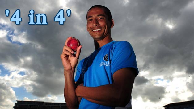 Alfonso Thomas took four wickets in four balls against Sussex for Somerset © Getty Images