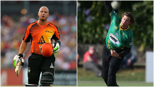 Herschelle Gibbs (left) and Jacob Oram were invited to play for the Omar Associates in the month of Ramazan in Karachi © Getty Images