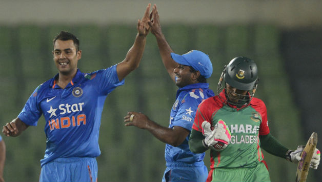 India had a lot to celebrate in the game against Bangladesh © AFP 