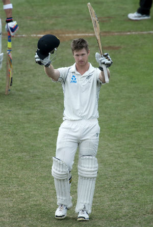 Jimmy Neesham scored 107 runs against West Indies in the first innings © AFP