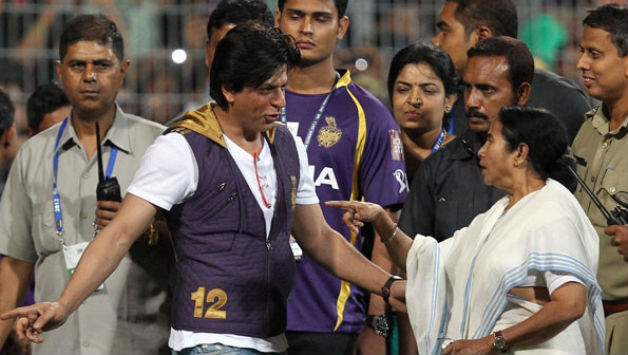 Mamata Banerjee (right) travelled with Shahrukh Khan to the jam-packed Eden Gardens when KKR won the title in 2012 © PTI