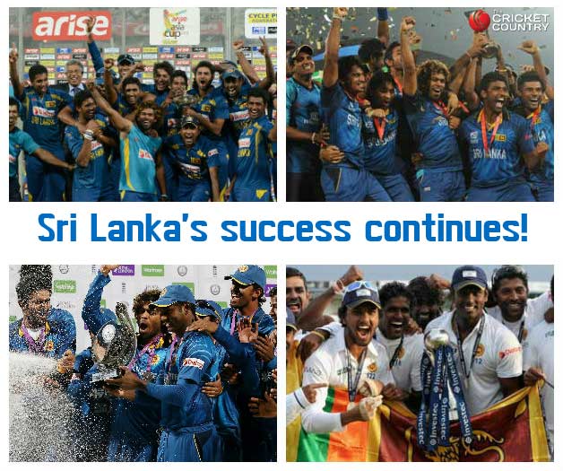Sri Lanka have lifted the Asia Cup, World T20, ODIs against England and the Test series in 2014 © Getty & AFP