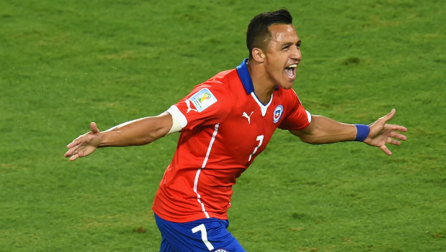 Alexis Sanchez started proceedings for Chile against Australia © Getty Images