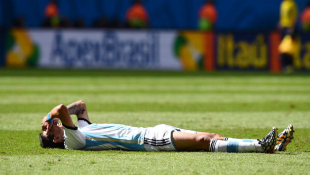 Angel di Maria suffered a thigh injury and had to be substituted against Belgium © Getty Images