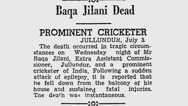Baqa Jalani died tragically. Photo Courtesy: Indian Express