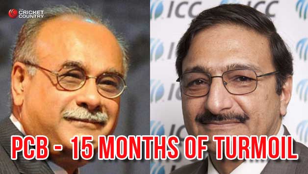 Najam Sethi (left) and Zaka Ashraf © AFP & Getty Images