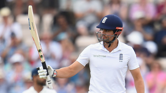 Alastair Cook got to his first Test 50 of the series © Getty Images