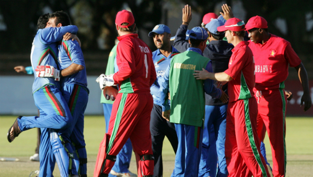 Afghanistan players celebrate after their victory over hosts ZImbabwe © Getty Images (File Picture)
