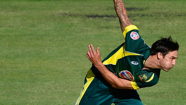 Mitchell-Johnson-of-Australia-bowls-during-the-second-game-of-the-One-Day-International-Series