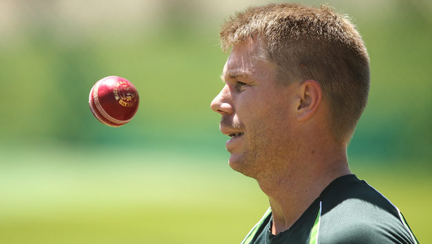 David Warner during an Australian training session © Getty Images