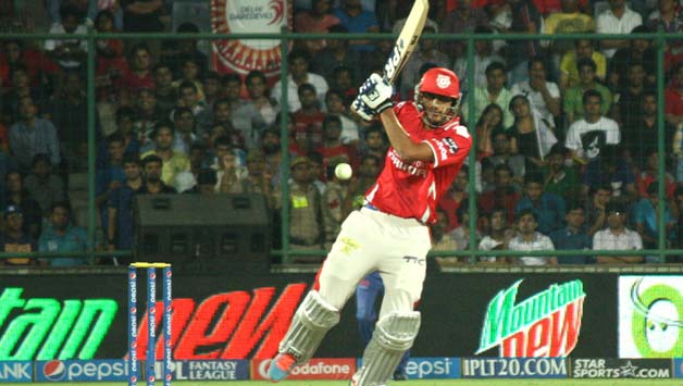 Akshar Patel's six in the late overs helped KXIP to win the match © IANS