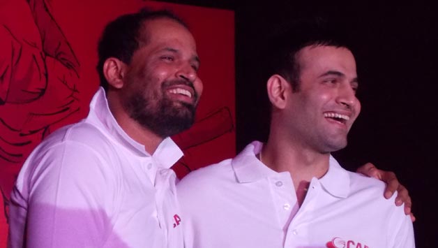 Yusuf Pathan and Irfan Pathan at the launch of their academy © Getty Images