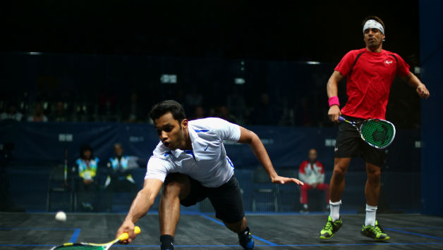 Mahesh Mangaonkar (in white) was instrumental in India making it to the squash final © Getty Images (File Photo)