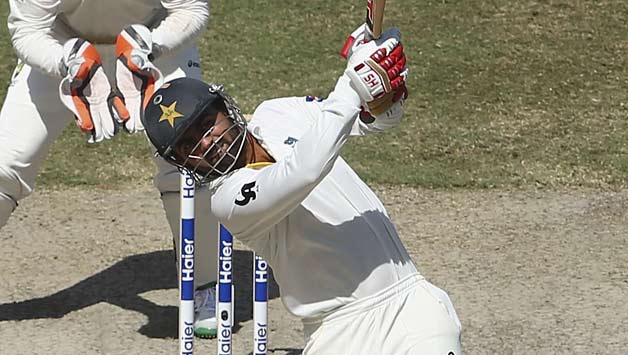Ahmed Shehzad was dismissed by Nathan Lyon © Getty Images