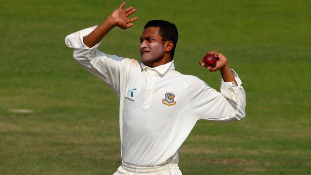 Shakib Al Hasan has been successful with the ball so far claiming to crucial wickets and bowling five maiden off the 20 overs he has bowled so far © Getty Images (File Photo)