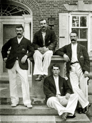 From left: Joe Darling, George Giffen, Ernie Jones. Sitting on floor: Clem Hill. © Getty Images