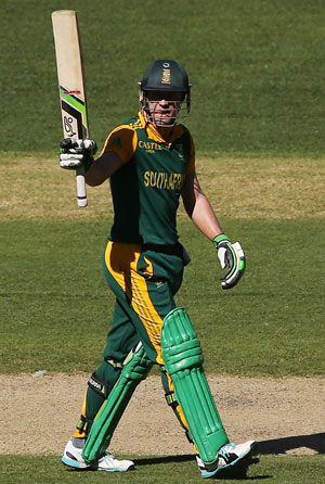 AB de Villiers scored his 42nd ODI fifty. He  missed out on a deserving ton as he was dismissed for 91 © Getty Images