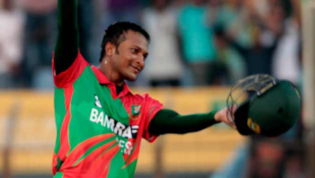 Shakib Al Hasan was the star performer for Bangladesh in the first ODI © AFP