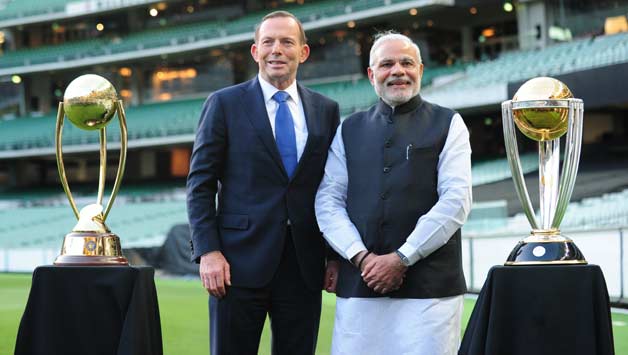 Australian Prime Minister Tony Abbott (left) with his Indian counterpart Narendra Modi © Getty Images